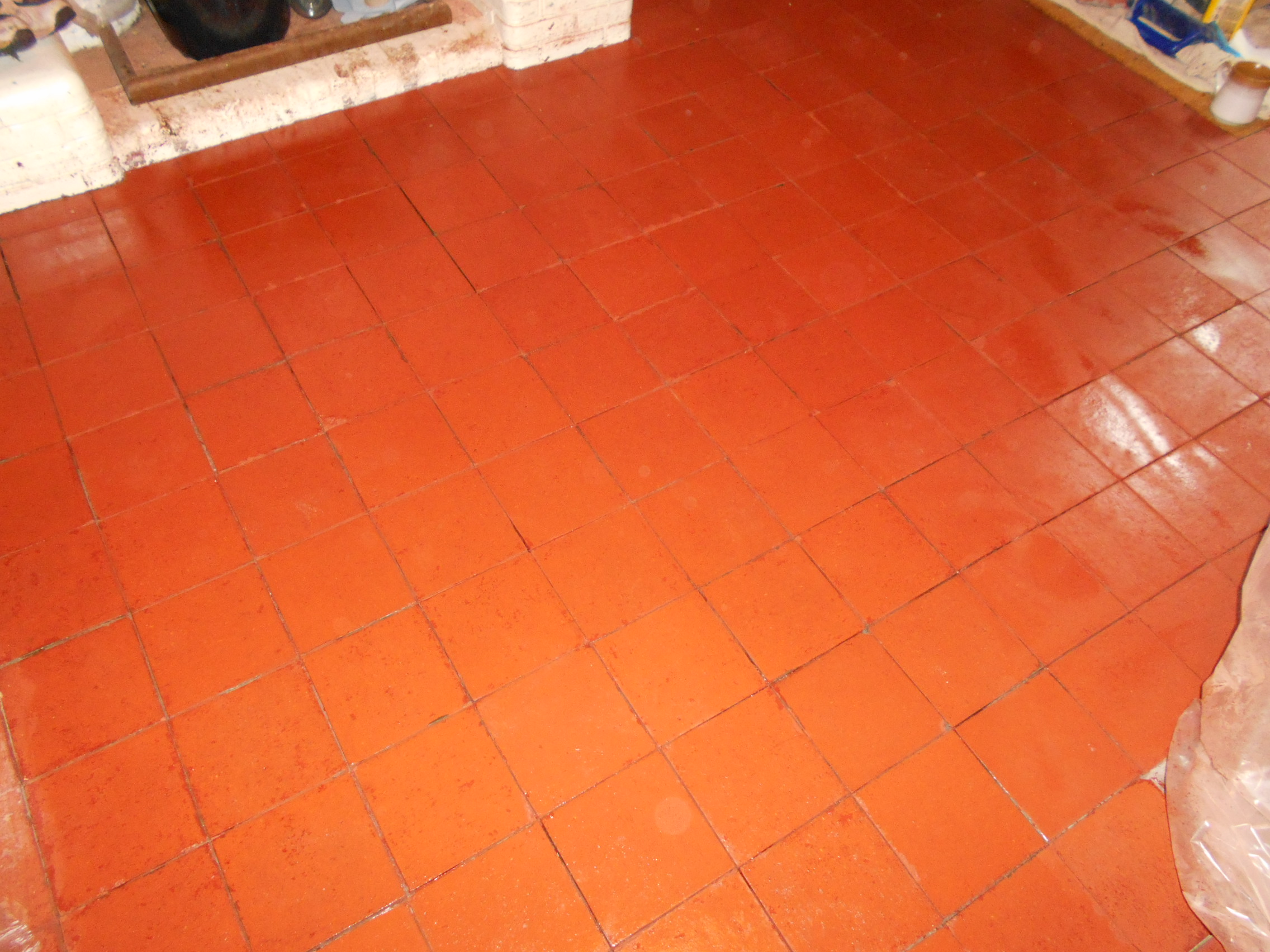 waxed and cleaned quarry tiles in Buckinghamshire